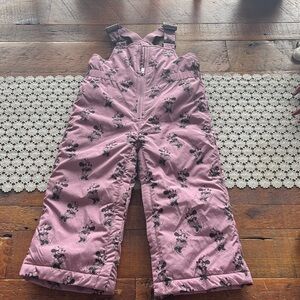 GAP 3T Toddler Girl Disney  Purple Snow-pants Overalls with Minnie Mouse Design